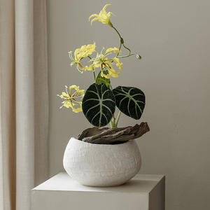 กระถางต้นไม้สไตล์โบฮีเมียนย้อนยุค ทำจากดินแมกนีเซียม ตกแต่งห้องสไตล์โมเดิร์น นุ่มนวล  แบบวาบิซาซิ  ระบายอากาศได้ดี สำหรับปลูกต้นไม้สีเขียว - Product Image 3