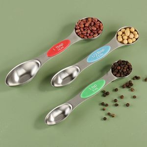 Of 8 Colors Stainless Steel Dual Sided Magnetic Measuring Spoons Set Fits in <b>Spice</b> <b>Jars</b> Multi-Color - Product Image 5