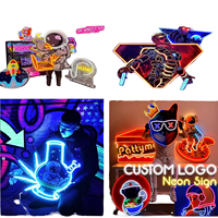 Enseigne néon LED 3D personnalisée avec télécommande, étanche IP65, multicolore, lettres lumineuses publicitaires extérieures pour bâtiments