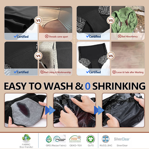 4 طبقات فترة سراويل منتصف الخصر سلس البول مانعة للتسرب مثير الأم الفسيولوجية النساء الملابس الداخلية الحيض سراويل الدانتيل فترة - Product Image 5