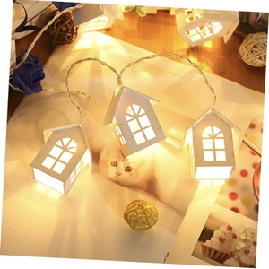 Chất lượng cao 10 <span class=keywords><strong>LED</strong></span> 20 <span class=keywords><strong>LED</strong></span> giáng sinh làng nhà chuỗi đèn Pin hoạt động USB điện giáng sinh figurine trong nhà - Product Image 5