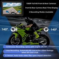 Écran portable de 5 pouces Affichage de la dashcam de moto Écran CARPLAY de 5 pouces pour moto avec caméra Affichage DVR