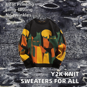 Mens Phụ Nữ Chống-Nhăn Kéo Dệt Kim Lông Cừu Áo Len Áo Thun Mùa Đông Jumper Y2K Giáng Sinh Quần Áo - Product Image 3