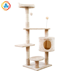 Modern Furniture Grade Plush <b>Cat</b> Tree Multi-Level <b>Cat</b> Tower with <b>Cat</b> Cave & <b>Scratching</b> <b>Posts</b> <b>for</b> Indoor <b>Cats</b> - Product Image 6