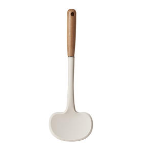 Spatule en silicone Aca avec manche en bois, accessoire de cuisine antiadhésif pour frire et remuer, qualité alimentaire, écologique - Product Image 3