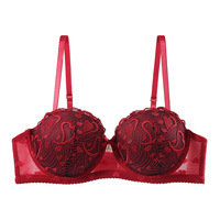 Soutien-gorge sexy en dentelle brodée avec nœud, push-up anti-affaissement pour usage quotidien – Vente en gros usine