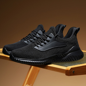 Scarpe da Corsa in Mesh Bianche e Nere da Uomo, Taglie Grandi US 13 14 EU 47 48, Sneakers Atletiche Comode <span class=keywords><strong>per</strong></span> Allenamento e Camminata - Product Image 5