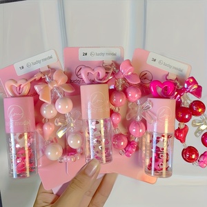 Set de Brillo Labial que Cambia de Color, Hidratante, Brillante, con Llavero de Joyería, OEM, Marca Privada - Product Image 2