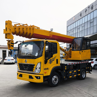 Grue de camion chinoise personnalisée 8, 10, 12 tonnes, grue mobile à bras hydraulique, grue de voiture, pompe Weichai, boîte de vitesses, entièrement hydraulique