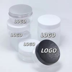 Wholesale 8oz <b>Plastic</b> Cosmetic Cream Scrub <b>Jars</b> 250g White Cap Empty <b>Jars</b> with Lids for Body Scrub - Product Image 1