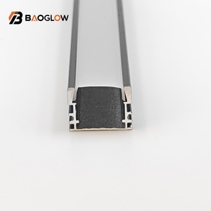17*12mm Black No Grooving <b>Led</b> Aluminum Profile for Back <b>Led</b> Linear Light Strips Light with Aluminum Profile Clear Milky <b>Diffuser</b> - Product Image 4