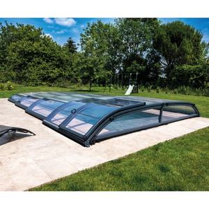 Yüzme havuzu geri çekilebilir kubbe muhafaza mobil cam çatı Sunroom Villa bahçe alanı için çin özel tedarikçisi - Product Image 6