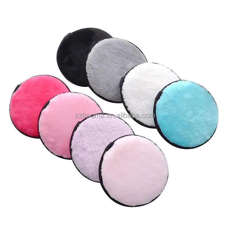 Washable Eco Friendly Makeup Remove Face Cleaning Pads Reusable Bamboo Velvet Facial Makeup Cotton Pad