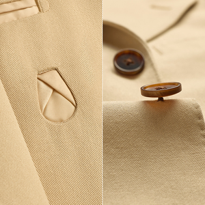 Costume pour homme 2 pièces, veste et pantalon, style rétro décontracté, 100% coton respirant et léger, revers cranté, simple boutonnage, années <span class=keywords><strong>1930</strong></span> - Product Image 6