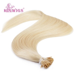 Extensions de cheveux K.SWIGS I-Tip, 100% cheveux humains Remy, sans chaleur, sans colle, perles en silicone, invisibles, légères, réutilisables, couleur personnalisée - Product Image 3