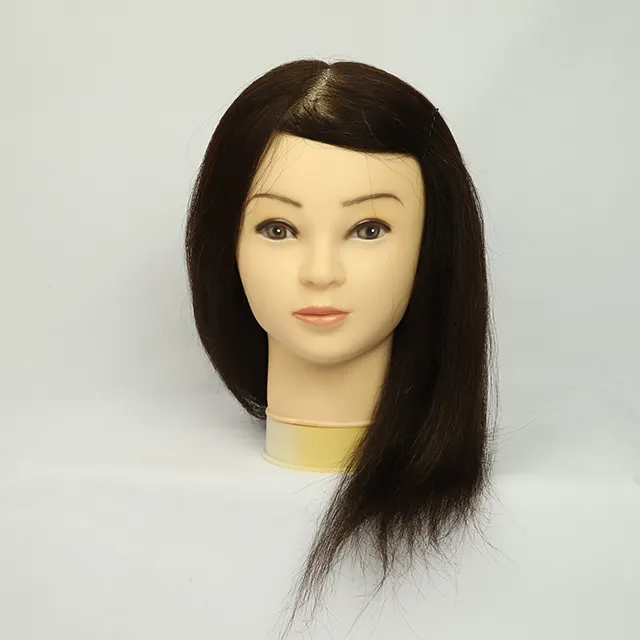 wholesale beauty school mannequin practice head manikin doll head with 100% human hair teaching head