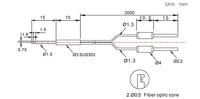 Sonda de Sensor de Fibra Óptica de Alta Elasticidad AKUSENSE PD-W32-Q, Reflexión Difusa, Tipo Through-Beam, Tiempo de Respuesta de 0.1ms, Salida NPN/PNP de 5V