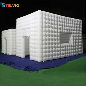 Commercial Outdoor House White Inflatable Cube Tent Party Wedding Inflatable Tent Nightclub With Lights For Event