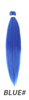 Extensions de cheveux synthétiques pré-étirées classiques Coda 26 pouces 90 grammes, noires, roses, bleues, violettes, ignifuges, pour tresses, avec bandeau