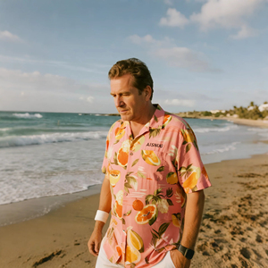 Camicia hawaiana da uomo con stampa digitale personalizzata per adulti con motivo a base di frutta - Product Image 4