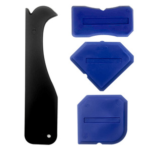 Juego de raspadores de esquinas de plástico, 4 piezas, mango ergonómico para sellar juntas y recortar bordes - Product Image 5