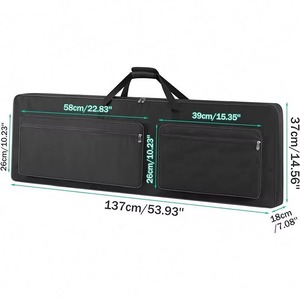 Sac de transport pour clavier à roulettes 88 touches, personnalisé, avec roues amovibles, pour piano électrique et orgue, vente en gros usine BSCI - Product Image 3