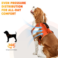Nouveau Harnais pour Chien Happy Sport en PVC Réfléchissant et Métallique, Style Nid d'Abeille Oxford, avec Poignée, Réglable, Respirant, Durable, Anti-Traction et Sûr