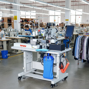 <span class=keywords><strong>Machine</strong></span> <span class=keywords><strong>à</strong></span> ourler industrielle programmable <span class=keywords><strong>à</strong></span> lit plat TOPSEW TS-816 pour les ourlets des pantalons boxer dans les usines <span class=keywords><strong>de</strong></span> sous-vêtements - Product Image 1