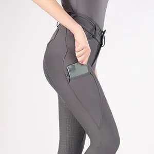 Wholesale Recycle Fabric Horse Riding Breeches Women Full Seat Silicone Horse Riding Leggings Jodhpurs Competition
