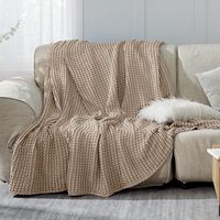 QDTEX Offre Spéciale bambou coton gaufre jette une couverture taille personnalisée gaufre couverture gaze de coton