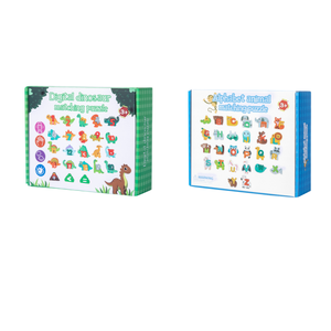 Educational Wooden 3D Number Math Learning Digital Dinosaur Cute Animal English Letter Alphabet Matching Pairing Block Puzzle - Product Image 5