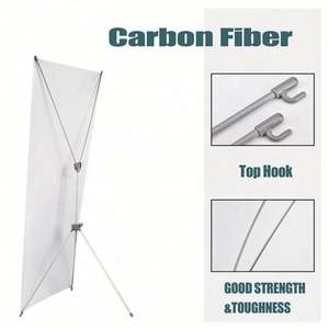 Bannière publicitaire personnalisée sur pied en X, impression numérique couleur intégrale, simple face, prix direct usine, logo personnalisé, pour extérieur - Product Image 2