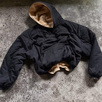 Sweat à capuche zippé personnalisé avec cagoule intégrée, double couche, épais, coupe oversize, style Techwear Streetwear, avec logo personnalisé, vente en gros