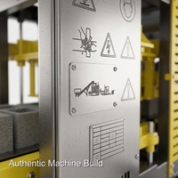 Machine automatique de fabrication de blocs de béton QT4-16 avec moteur PLC et pression hydraulique par engrenages, facile à utiliser - Marque HF