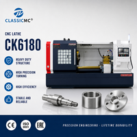 Tour CNC horizontal haute précision CK6180 certifié CE ISO9001, qualité fiable, réputé dans le monde entier pour le traitement des métaux