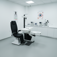 Medical Optometry Equipment Motorized Eye Test Workstation Ophthalmic Unit Electrical Refraction Comebined Table and Chair Set