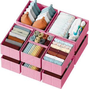 Drawer Organizer Set Socks Fabric Foldable Underwear Drawer <b>Clothes</b> Organizer Collapsible <b>Storage</b> <b>Boxes</b> Bins Drawer Organizer - Product Image 3