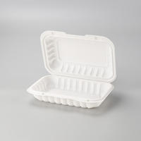 MFPP Récipient alimentaire à clapet jetable Charnière à emporter Boîte à lunch en plastique Récipients de préparation de repas pour Hambargar