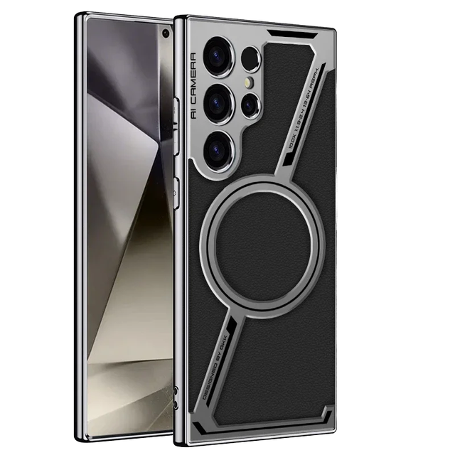 Hot Sale Luxury Design Shockproof Electroplated Soft TPU PU Leather Phone Case for for Samsung Z Fold 6 Business Fashion