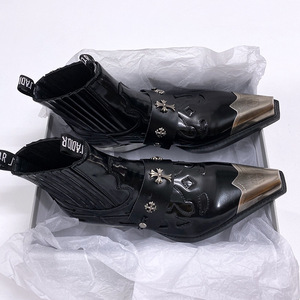 Bottes de moto à talon épais pour hommes et femmes, personnalisées, à la mode, grandes tailles, pour tenue habillée ou décontractée, vente en gros - Product Image 5