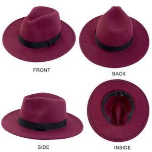 Wholesale Unisex Wide Brim Top <b>Hat</b> Classic Dress Party Daily Wear Formal <b>Hats</b> Four Seasons Adults - Product Image 3