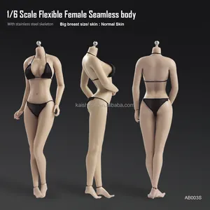Cuerpo femenino a escala 1/6, figura sin costuras, cuerpo súper Flexible, busto grande, figura de acción en miniatura coleccionable