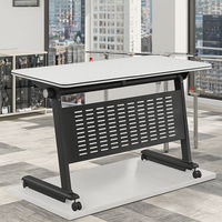 Table de conférence de bureau moderne, extensible, pliable, avec chaises et pieds en métal, écologique, durable, pour usage commercial