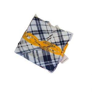 Foulard a quadretti con catena 70x70cm, accessorio moda da donna - Product Image 2