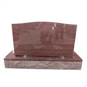 Pierre tombale personnalisée UNION STONE, design sur mesure, multicolore, en granit rouge, pierre tombale indienne pour cimetière et jardin - Product Image 4