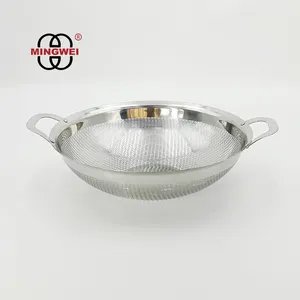 MINGWEI Drain Strainer Basket Set Flour Cooking Food Strainers For Draining Pasta Vegetables Fruits