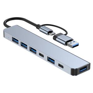 <span class=keywords><strong>7</strong></span>-Trong 1 <span class=keywords><strong>USB</strong></span> C <span class=keywords><strong>Hub</strong></span> Splitter USB3.0 Dữ Liệu Docking Station Loại C 2.0 Adapter Cho Máy Tính & Máy Tính Xách Tay - Product Image 2