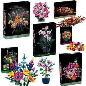 Set Bouquet di Fiori Selvatici 40 Pezzi, Fiori di Plastica, Papaveri, Lavanda, Gioco di Costruzione, Tema Paesaggi, Artigianato per Adulti - Product Image 2