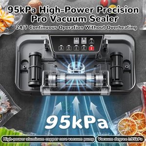 เครื่องซีลสูญญากาศอาหารอัตโนมัติ OEM 95kPa พร้อมระบบซีลสองชั้น, ที่เก็บม้วนฟิล์ม, ที่ตัด และระบบเติมลม สำหรับใช้ในครัวเรือน - Product Image 5