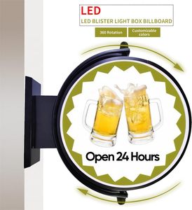 High Brightness <b>Illuminated</b> Business display Projected Signage Led Rotating Advertising Light Box Sign for Outdoor Restaurants - Product Image 4